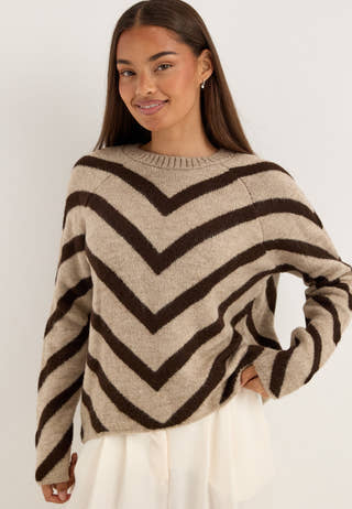 Onleliza L/S Pullover Knit Brown
