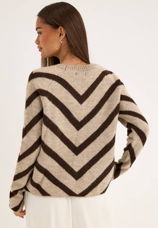 Onleliza L/S Pullover Knit Brown