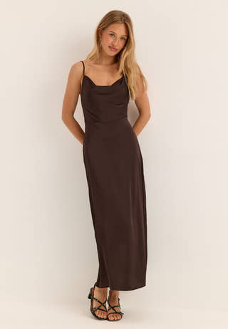Viravenna Strap Ankle Dress Brown
