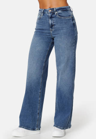 Onlmadison Blush HW Wide Denim Blue