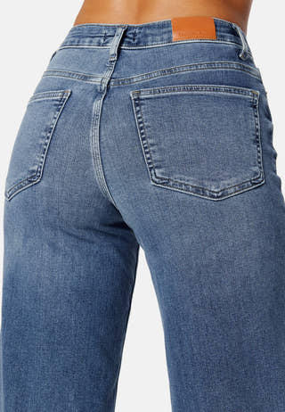 Onlmadison Blush HW Wide Denim Blue
