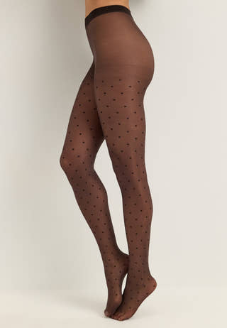 New Nikoline 20 Den Dot Tights Brown