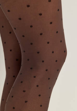New Nikoline 20 Den Dot Tights Brown