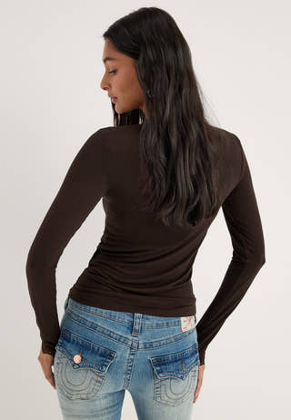 Vmrosa LS Higneck Top Brown