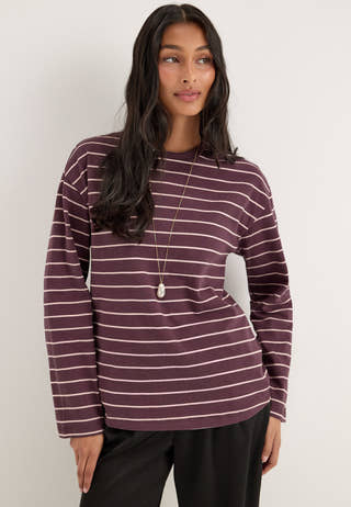 Pcsadie LS Top Striped