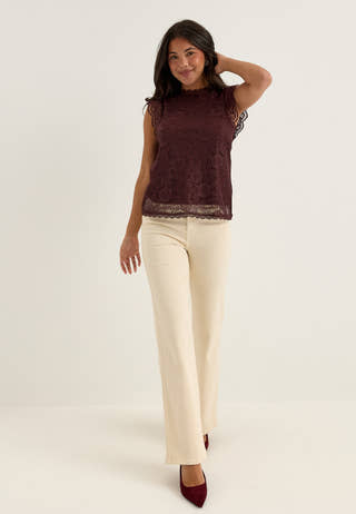 Pcolline SL Lace Top Purple