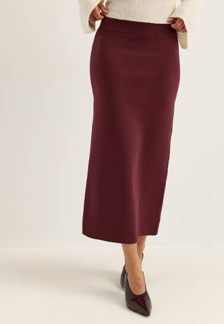 Objreynard Hw Knit Skirt Noos Red