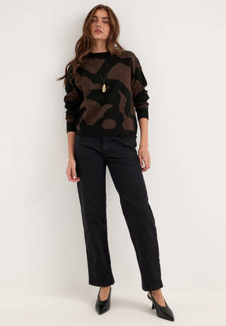 Objray Lo L/S KNIT PULLOVER AOP Patterned