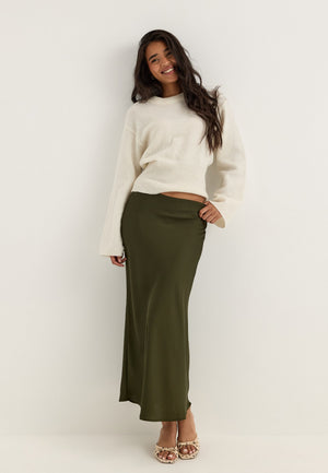 Viellette Hw Midi Skirt Green