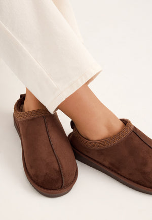 Onlstella Teddy Lined Slipper Brown
