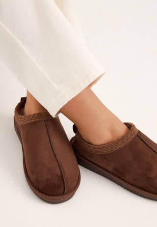 Onlstella Teddy Lined Slipper Brown