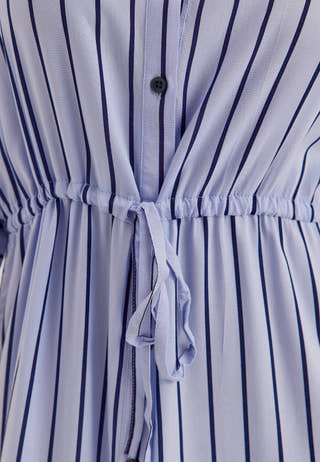 Drawstring Viscose Shirt Dress