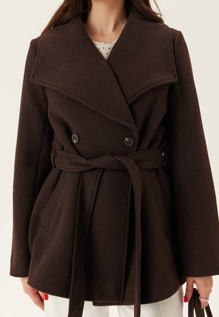 Short Wool Blend Coat