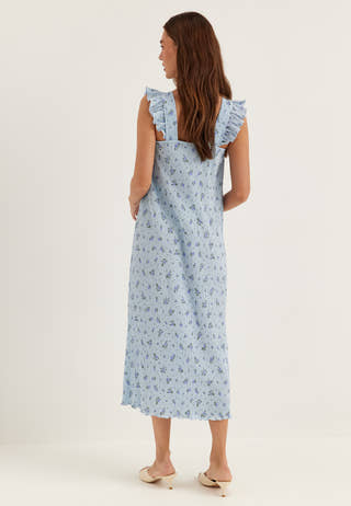 Pcflora Strap Flounce Dress