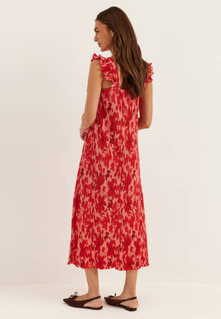 Pcflora Strap Flounce Dress