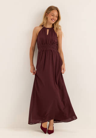 Vimilina Halterneck Maxi Dress Purple