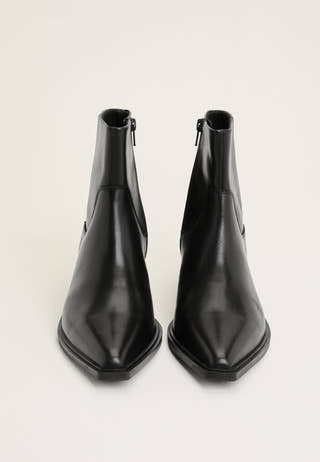Kelsey Heel Classic Leather Boots Black