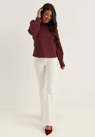 Objandrea Re L/S O-NECK TOP Red