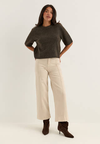 Vmboom 2/4 O-NK OVERSIZE PULLOVER Brown