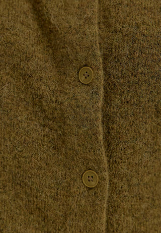 Slflulu New Ls Knit Cardigan Green