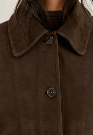 Slfkaya Suede Jacket Brown