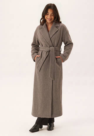 Objclara Oversize Wool Coat Brown