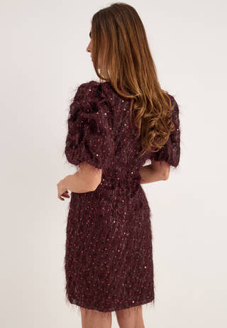 Yasilza 2/4 SEQUIN DRESS Red
