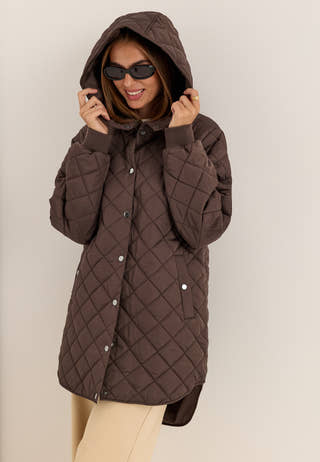 Vitate L/S Hooded Jacket Brown