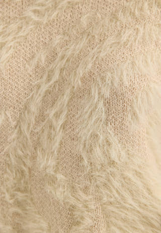 Objhollow L/S RE KNIT PULLOVER Beige
