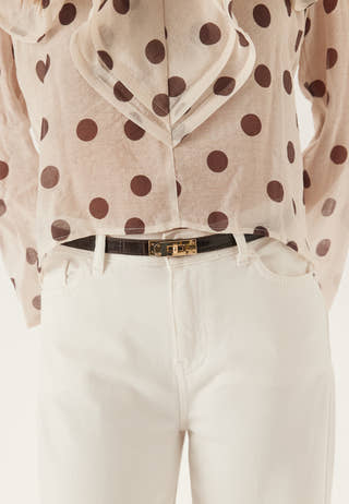 Leather Belt With Turn Lock