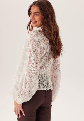 Lace Peplum Blouse