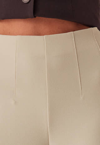 High Wide Cropped Trousers