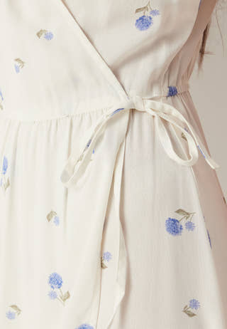 Flounce Viscose Wrap Dress