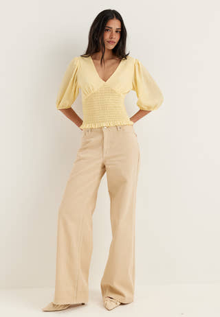 V-neck Smock Top