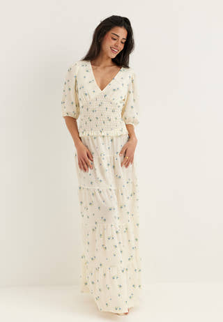 V-neck Smock Top