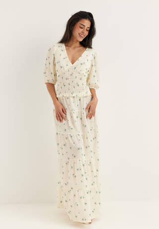 Flounce Maxi Skirt