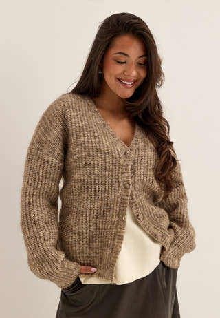 Knitted Cardigan Brown