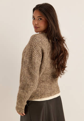 Knitted Cardigan Brown