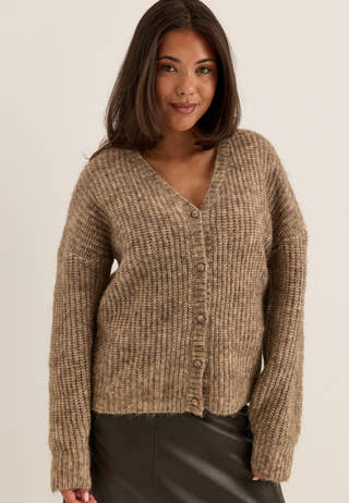 Knitted Cardigan Brown