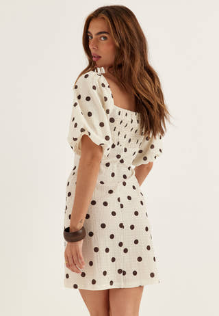 Volume Sleeve Mini Dress