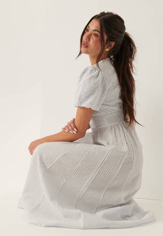 Seersucker Midi Dress