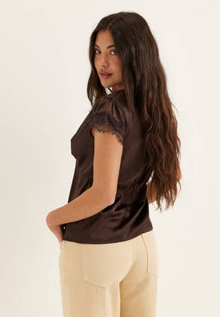 Satin Lace Blouse