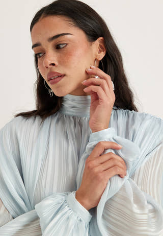 Bow Jacquard Short Dress