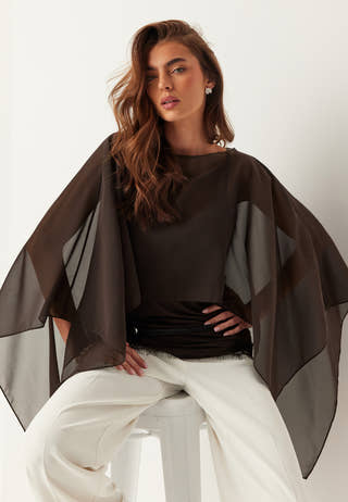 Sheer Chiffon Cape