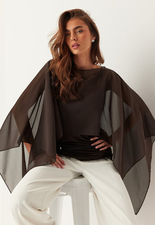 Sheer Chiffon Cape