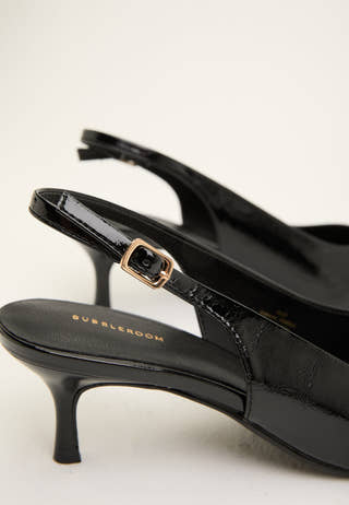 Pointy Slingback Black