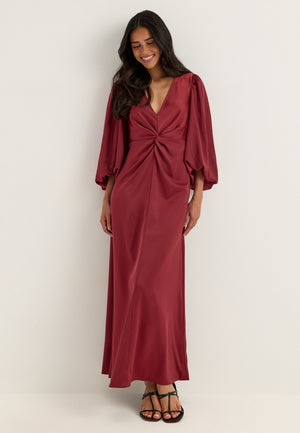 Yasthea Ls Long Dress Red