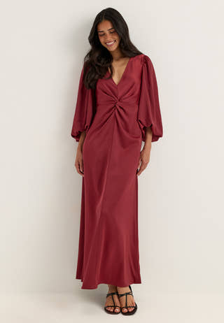 Yasthea Ls Long Dress Red