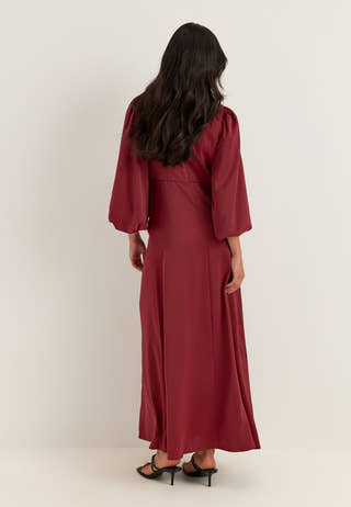 Yasthea Ls Long Dress Red