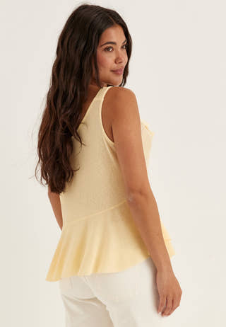 Sleeveless Flounce Top